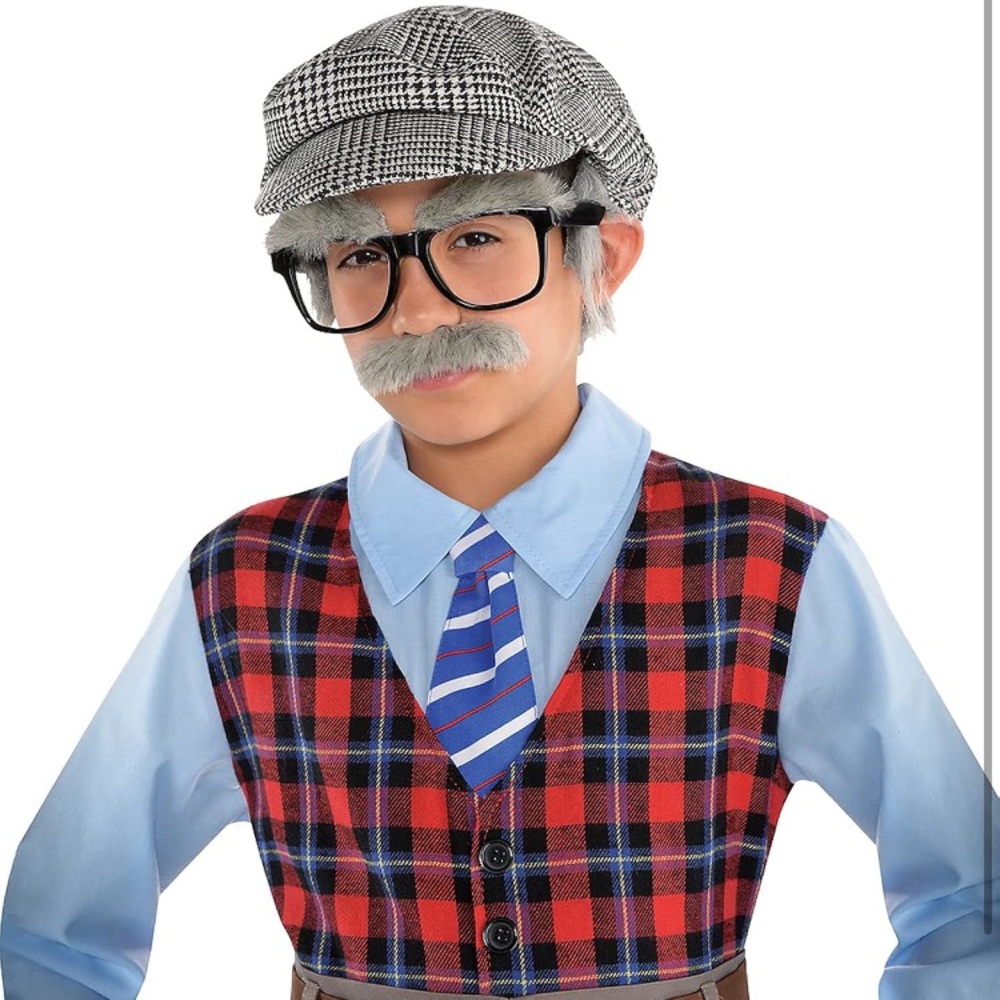 100 days of school,  Grandpa, Halloween costume, Old Person Halloween Set NEW
